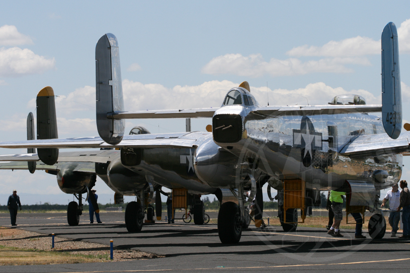Three B-25 Mitchell Bombers at Madera