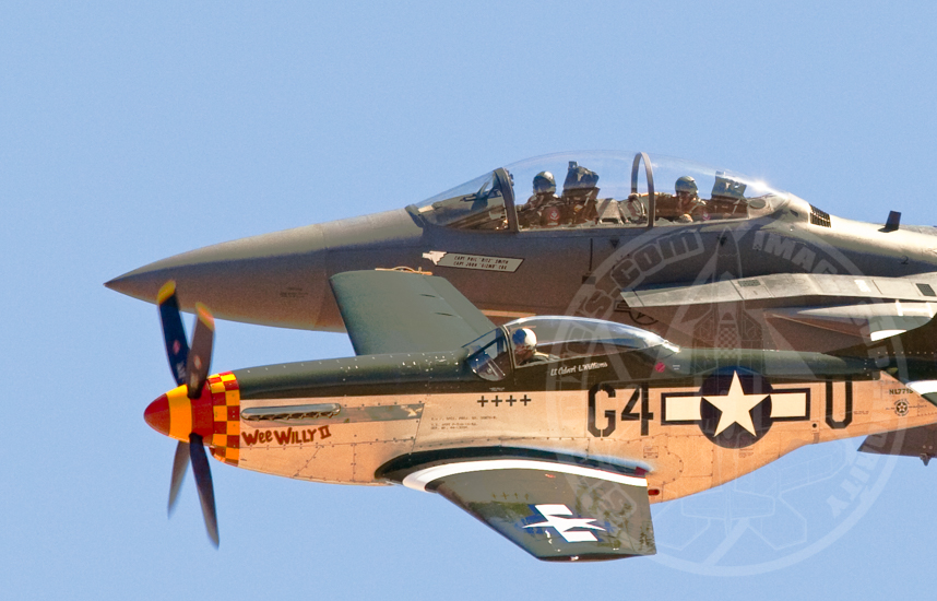 P-51 and F-15E Strike Eagle