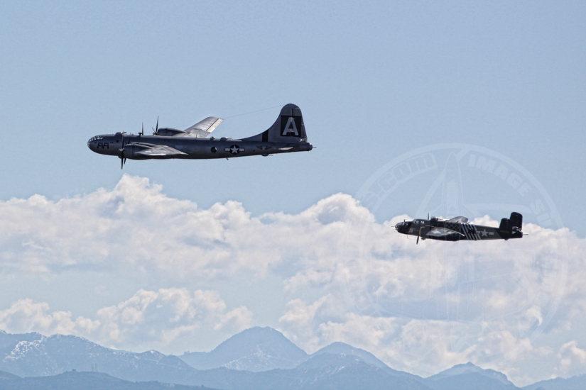 B-29 and B-25 Mitchell